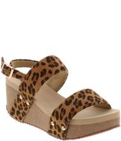 Volatile SummerLove Leopard Print Banded Wedge Sandals | Pueblo Mall