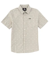 Volcom Big Boys 8-20 Short Sleeve Button Front Crown Stone Shirt