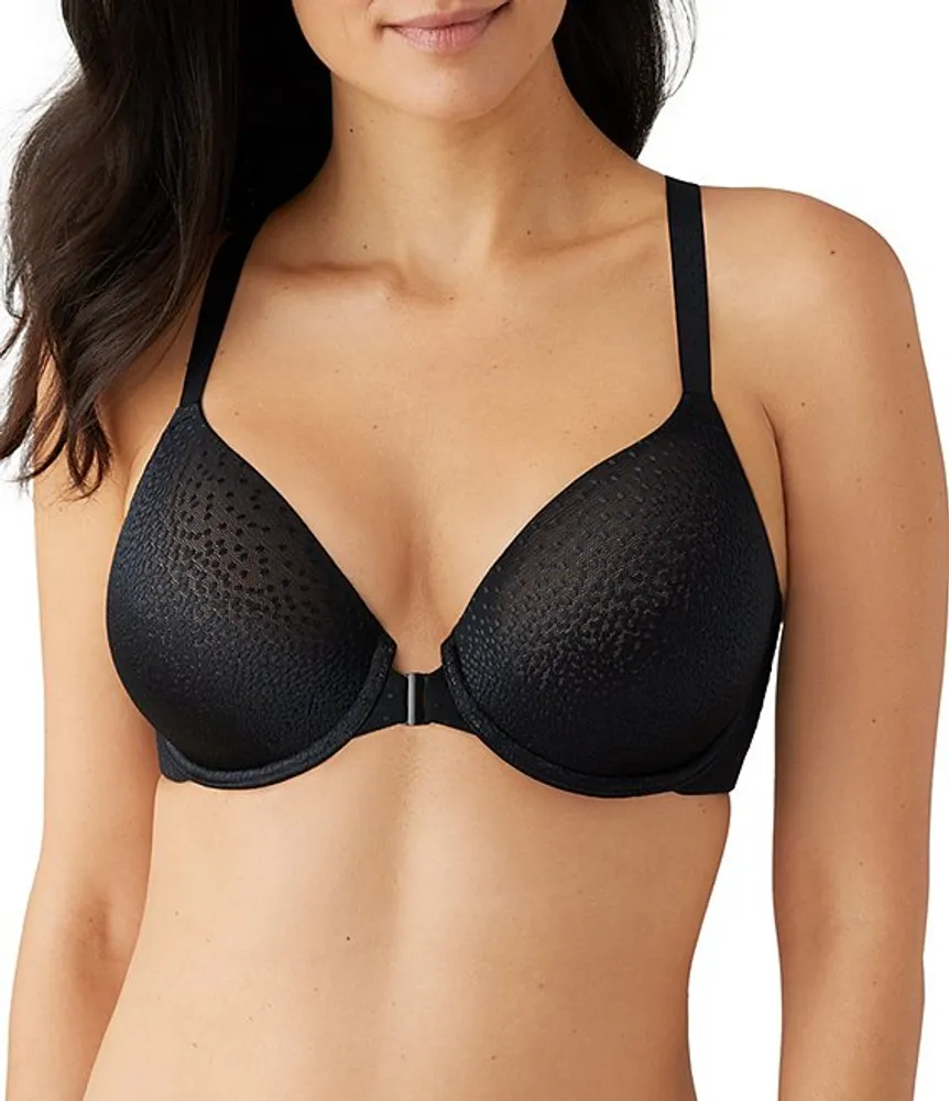 WACOAL Lace and stretch-jersey underwired balconette bra