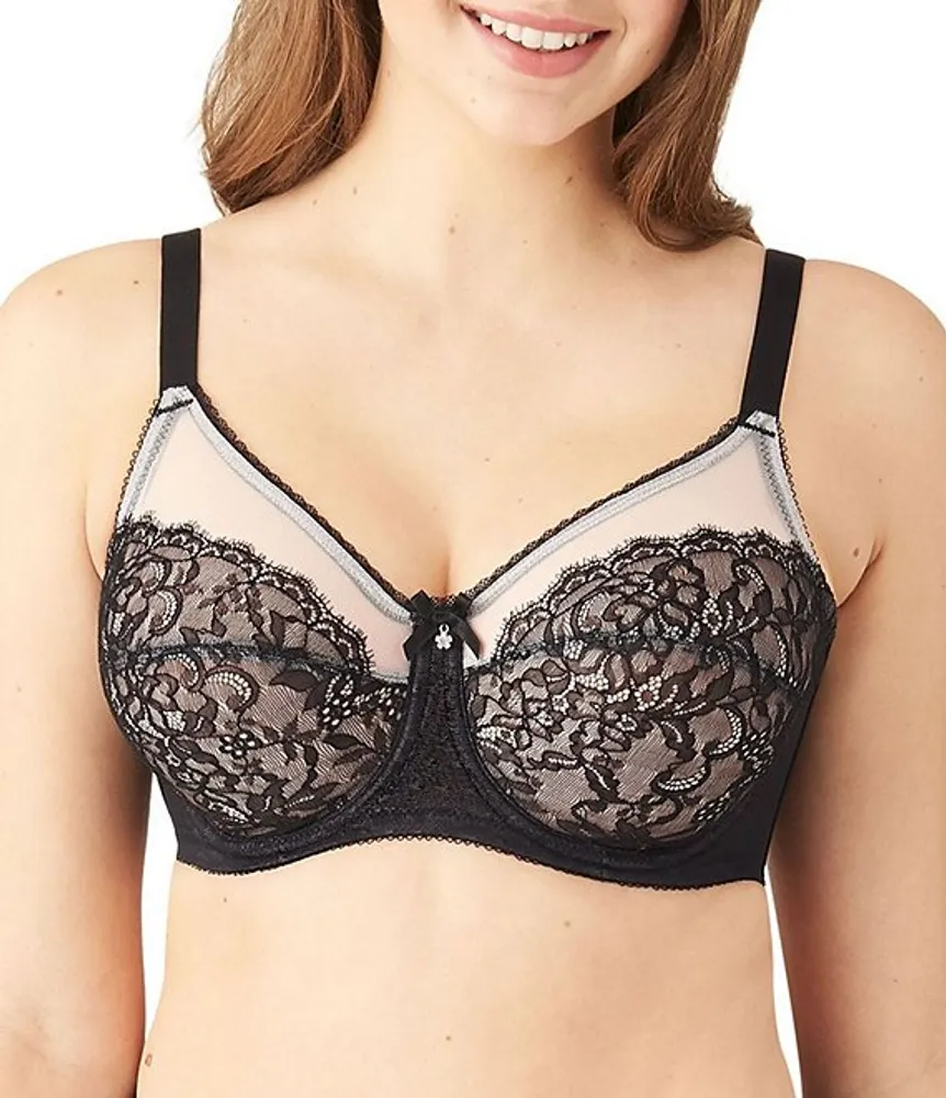 Sheer Mesh Full Coverage Unlined Underwire Bra - Chantilly 