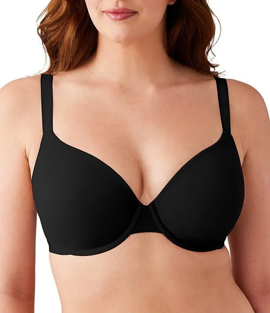 Wacoal Women's Ultimate Side Smoother Underwire T-Shirt Bra, Black