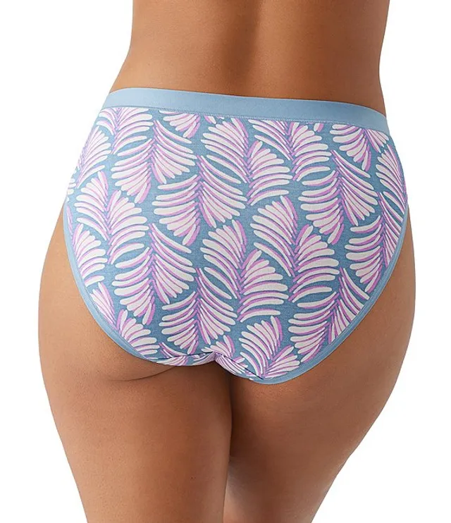 Purple print Bikini High Cut Cotton Womens