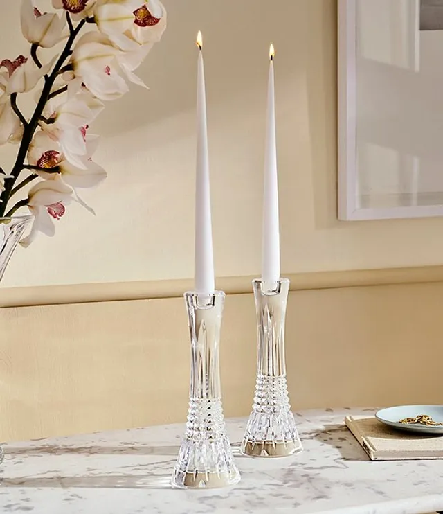 Waterford Lismore Diamond Candlestick Pair, Set of 2