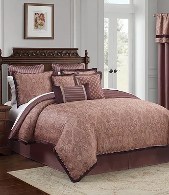 Waterford Tabriz Floral and Paisley Jacquard 6-Piece Comforter Set