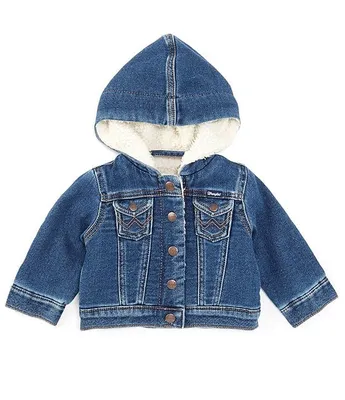 Wrangler® Baby Boys Newborn-24 Months Long Sleeve Faux-Sherpa-Lined Denim Jacket