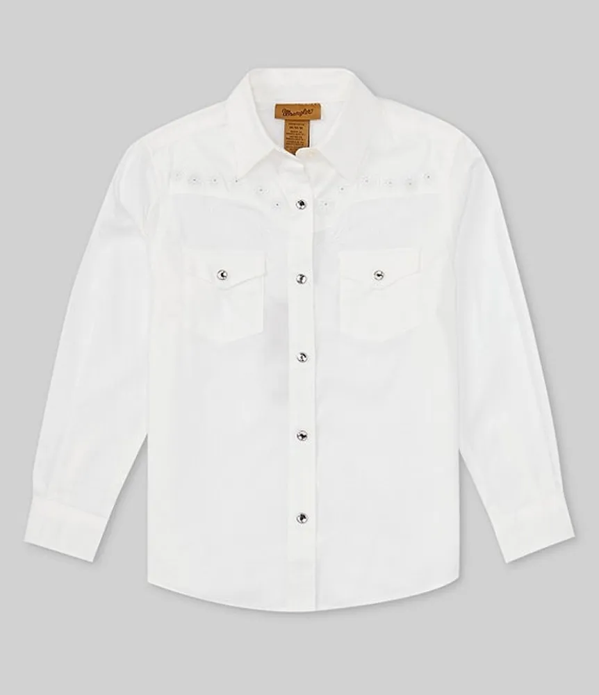 Wrangler White Western Snap Shirt