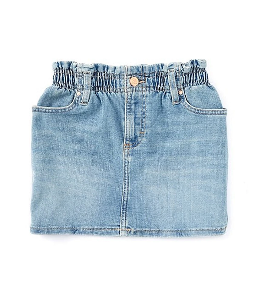 Wrangler® Little Girls 4-6X Emily Paperbag Waist Denim Skirt