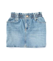 Wrangler® Little Girls 4-6X Emily Paperbag Waist Denim Skirt