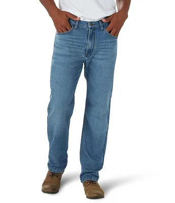 Wrangler® Regular Fit Straight Leg Stretch Denim Jeans