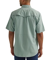 Wrangler® Short Sleeve Snap Front Solid Performance Shirt