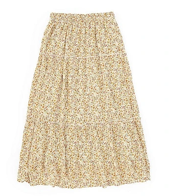 Xtraordinary Big Girls 7-16 Ditsy-Floral Tiered Long Skirt