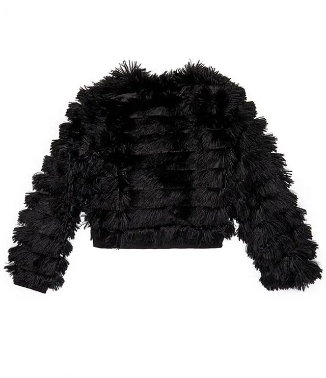Hot Topic Cosmic Aura Black Cat Grommet Faux Fur Girls Jacket Plus