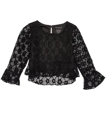 Xtraordinary Big Girls 7-16 Long Sleeve Lace Top