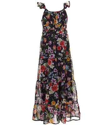 Xtraordinary Big Girls 7-16 Sleeveless Floral Tiered Maxi Dress