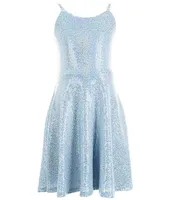 Xtraordinary Big Girls 7-16 Sleeveless Sequin-Embellished Fit-And-Flare Dress