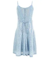 Xtraordinary Big Girls 7-16 Sleeveless Sequin-Embellished Fit-And-Flare Dress