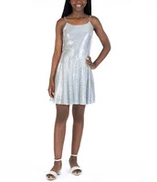 Xtraordinary Big Girls 7-16 Sleeveless Sequin-Embellished Fit-And-Flare Dress