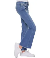 YMI Jeanswear Big Girls 7-14 Frayed Flare Jeans