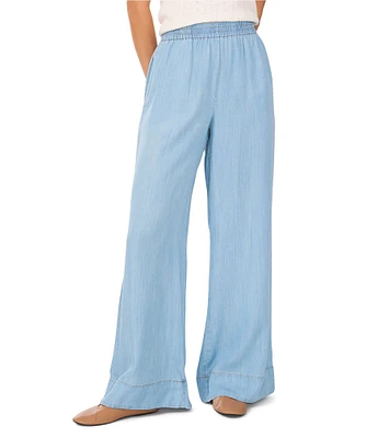 1. STATE Chambray Wide-Leg Pull-On Pants