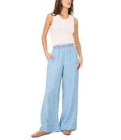 1. STATE Chambray Wide-Leg Pull-On Pants