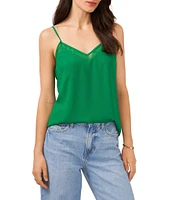 1. STATE Chiffon Inset V-Neck Spaghetti Strap Cami