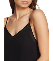 1. STATE Chiffon Inset V-Neck Spaghetti Strap Cami