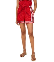 1. STATE Coordinating Printed Drawstring High Waisted Shorts