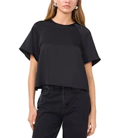 1. STATE Crew Neck Short Sleeve Blouse