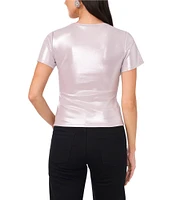 1. STATE Crew Neck Short Sleeve Blouse