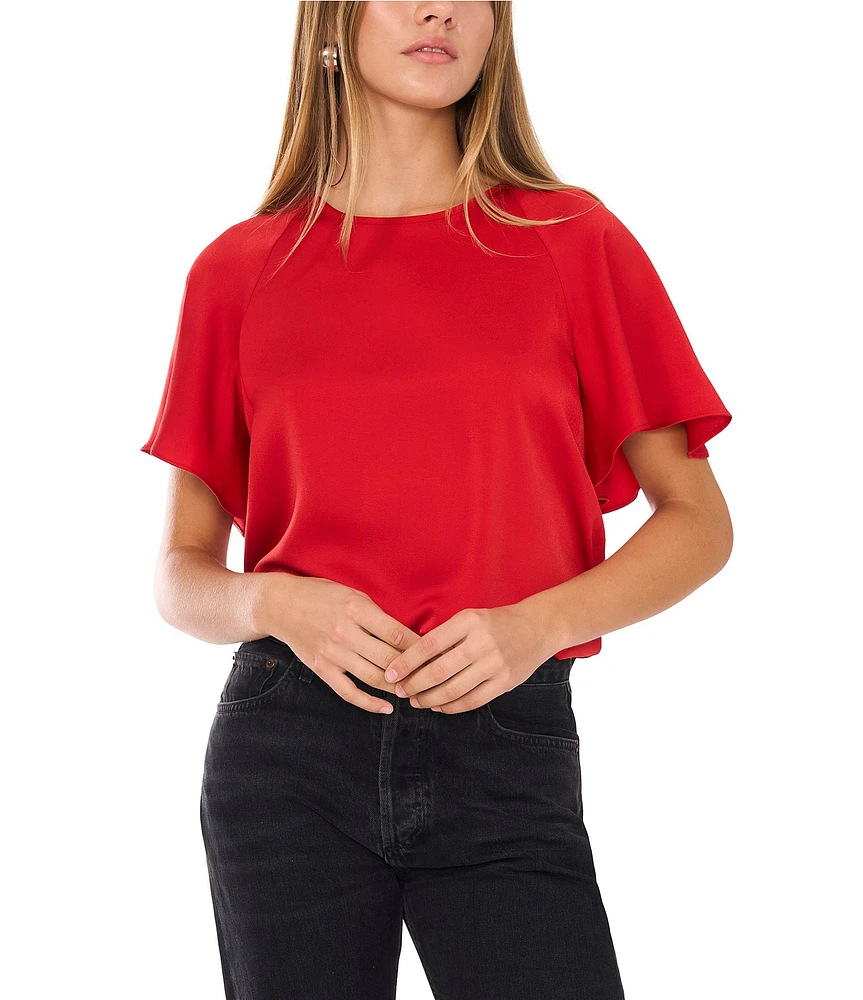 1. STATE Crew Neck Short Sleeve Blouse