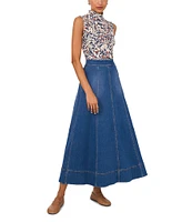 1. STATE Denim A-Line Maxi Skirt