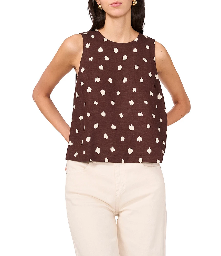 1. STATE Dotted Crew Neck Sleeveless Tank