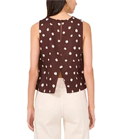 1. STATE Dotted Crew Neck Sleeveless Tank