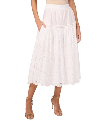 1. STATE Eyelet Midi A-Line Skirt