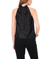 1. STATE Halter Neck Sleeveless Tie Back Blouse