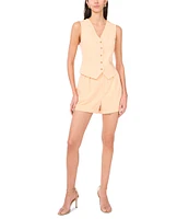 1. STATE High Rise Pleated Cuffed Shorts