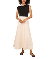 1. STATE Knit Boat Neck Sleeveless Ruched Top