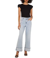 1. STATE Knit Crew Neckline Short Tulip Sleeve Tee