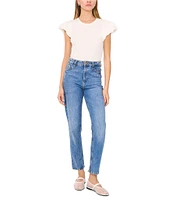 1. STATE Knit Crew Neckline Short Tulip Sleeve Tee