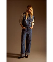 1. STATE Mid Rise Wide Leg Roll Cuff Denim Jeans