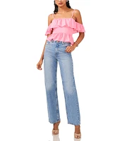 1. STATE Off The Shoulder Ruffle Blouse