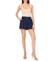 1. STATE Pleated Striped Dobby Shorts