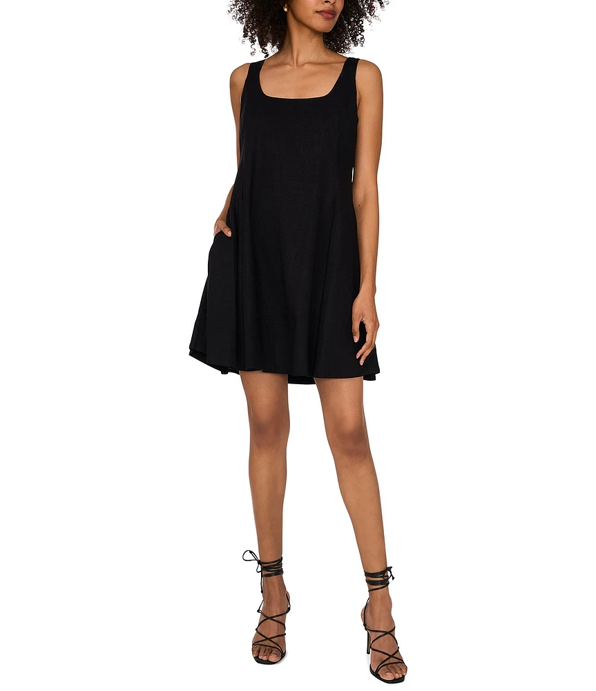 1. STATE Scoop Neck Sleeveless A-Line Dress
