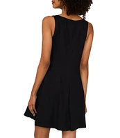 1. STATE Scoop Neck Sleeveless A-Line Dress