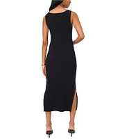 1. STATE Scoop Neckline Tank Sweater Maxi Dress