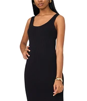 1. STATE Scoop Neckline Tank Sweater Maxi Dress