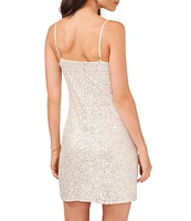 1. STATE Sleeveless V-Neck Sequin Mini Dress