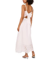 1. STATE Square Neck Sleeveless Tie Back Maxi Dress