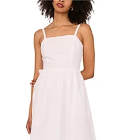 1. STATE Square Neck Sleeveless Tie Back Maxi Dress