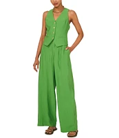 1. STATE Rumple Twill Button Detail Coordinating Wide Leg Pants